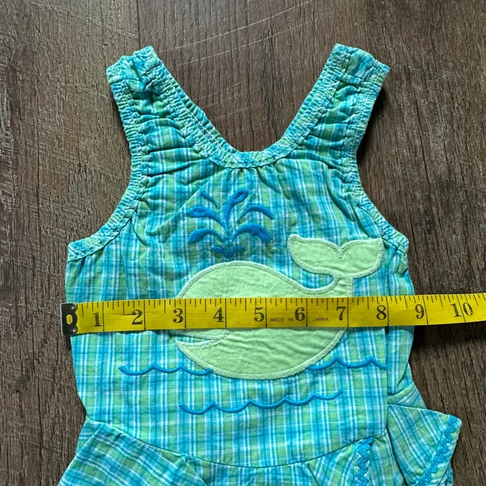 Baby The Bailey Boys One Piece Swimsuit 18 Months Blue Green Plaid Whale Boutiqu